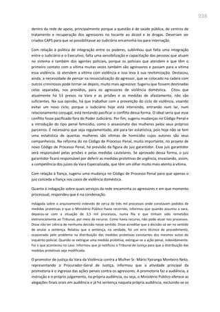 Relatório  final da cpmi da violência contra a mulher