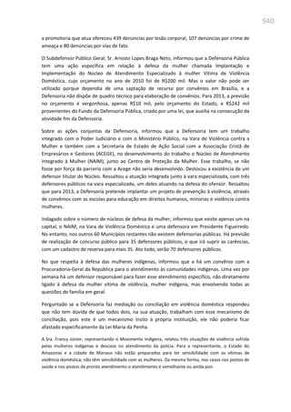 Relatório  final da cpmi da violência contra a mulher