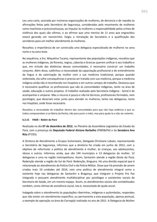 Relatório  final da cpmi da violência contra a mulher
