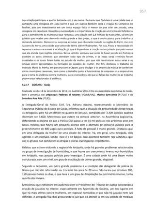 Relatório  final da cpmi da violência contra a mulher