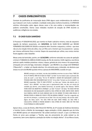 Relatório  final da cpmi da violência contra a mulher