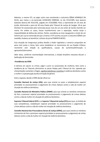 Relatório  final da cpmi da violência contra a mulher