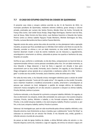 Relatório  final da cpmi da violência contra a mulher