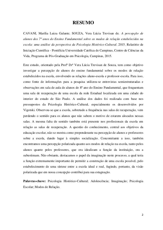 Relatorio de alunos do ensino fundamental