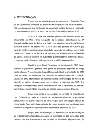 Relatório final para o blog