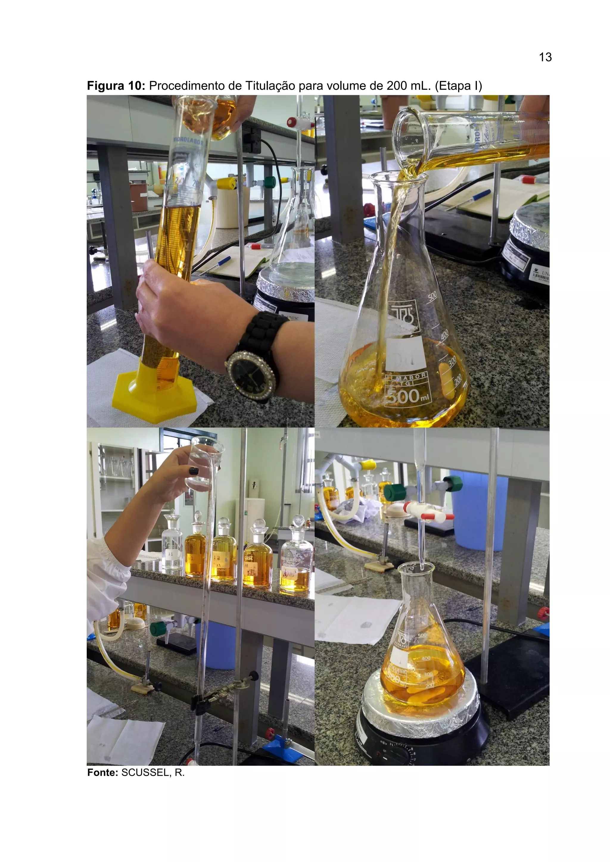 13
Figura 10: Procedimento de Titulação para volume de 200 mL. (Etapa I)

Fonte: SCUSSEL, R.

 