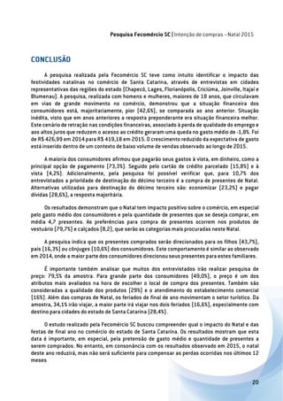 Relatório intenção de compras - Natal 2015