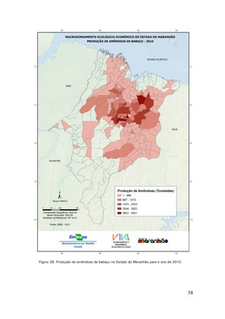 Figura 28. Produção de amêndoas de babaçu no Estado do Maranhão para o ano de 2010.

79

 