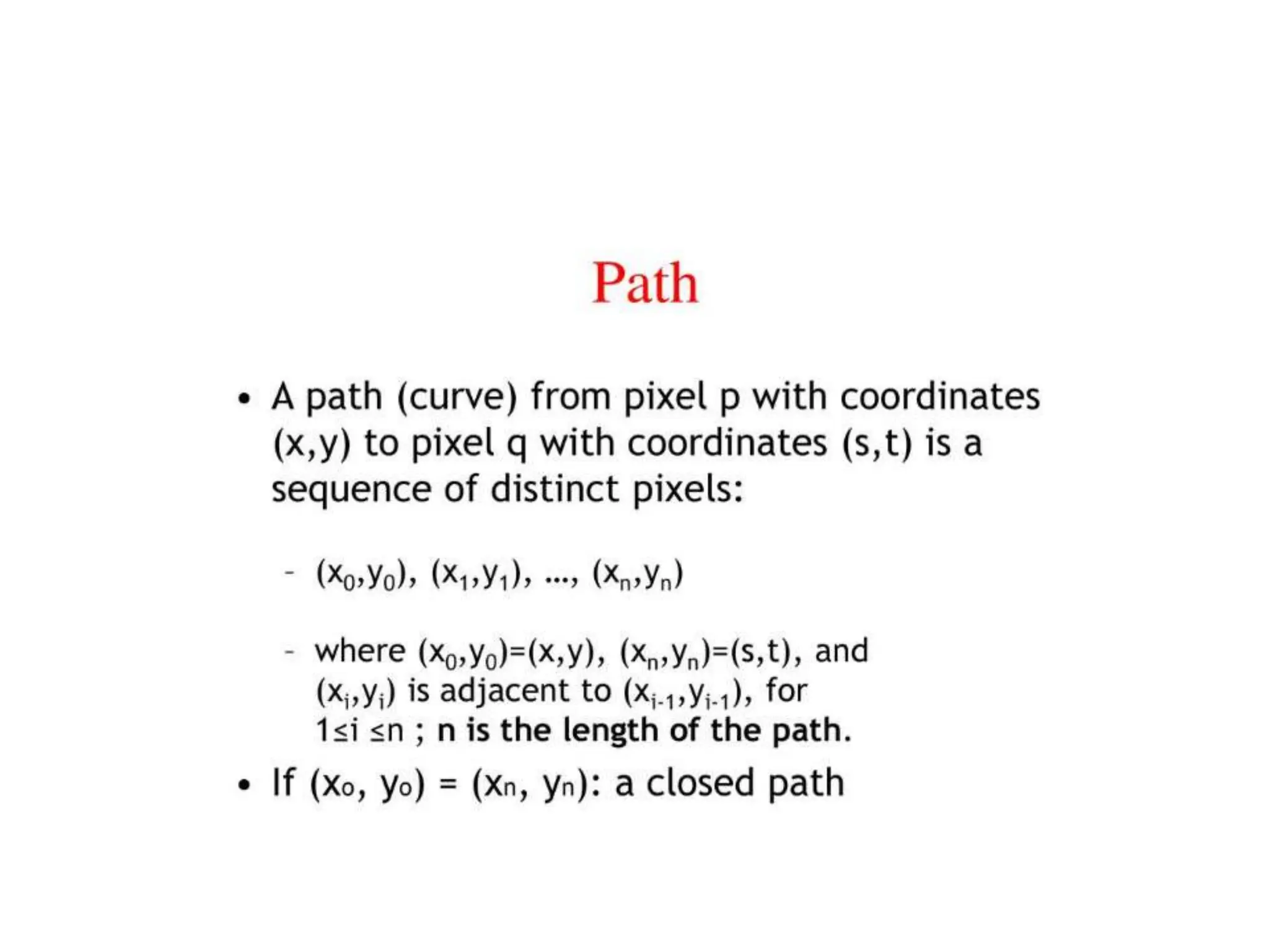 relatrionship of pixels - Connectivity.ppt