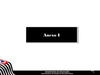 SECRETARIA DA EDUCAÇÃO 
Coordenadoria de Gestão da Educação Básica 
Slide 
5 
AAnneexxoo II 
 