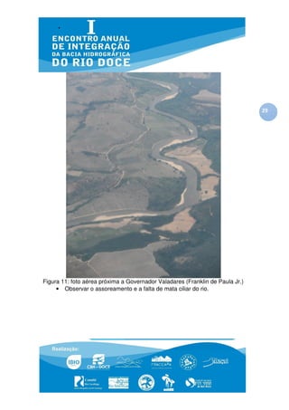 29




Figura 11: foto aérea próxima a Governador Valadares (Franklin de Paula Jr.)
     • Observar o assoreamento e a falta de mata ciliar do rio.
 