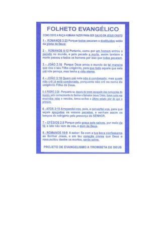 Relatórios das atividades evangelística da igreja IEADMS congregação Taquarussu