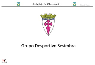 Relatório de Observação Ricardo Vieira
Grupo Desportivo Sesimbra
 