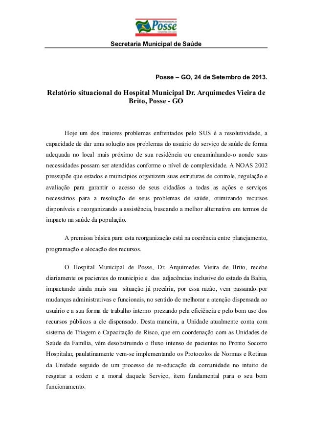 Relatorio situacional
