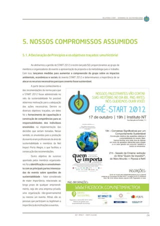 Relatório de Sustentabilidade do Evento Start 2012
