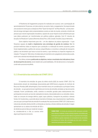 Relatório de Sustentabilidade do Evento Start 2012
