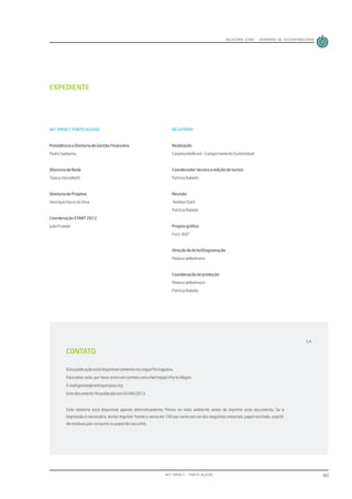 Relatório de Sustentabilidade do Evento Start 2012