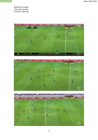 Relatório de Equipa
1ºJornada-Liga Nos
Tondela vs Sporting
5
5 Época 2015-2016
 