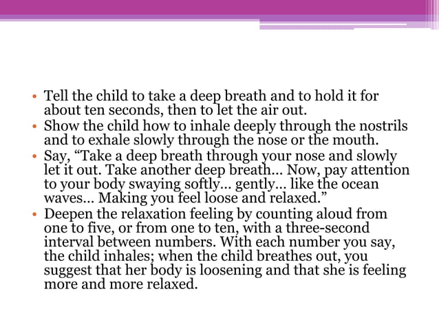 Relaxation Techniques for Angry and Distraught Children | PPTX
