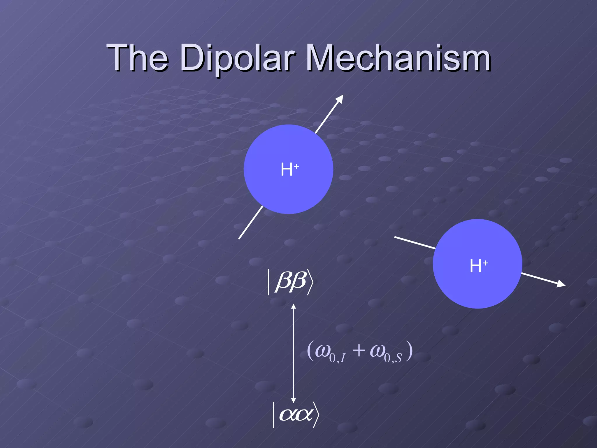 The Dipolar Mechanism H + H + 