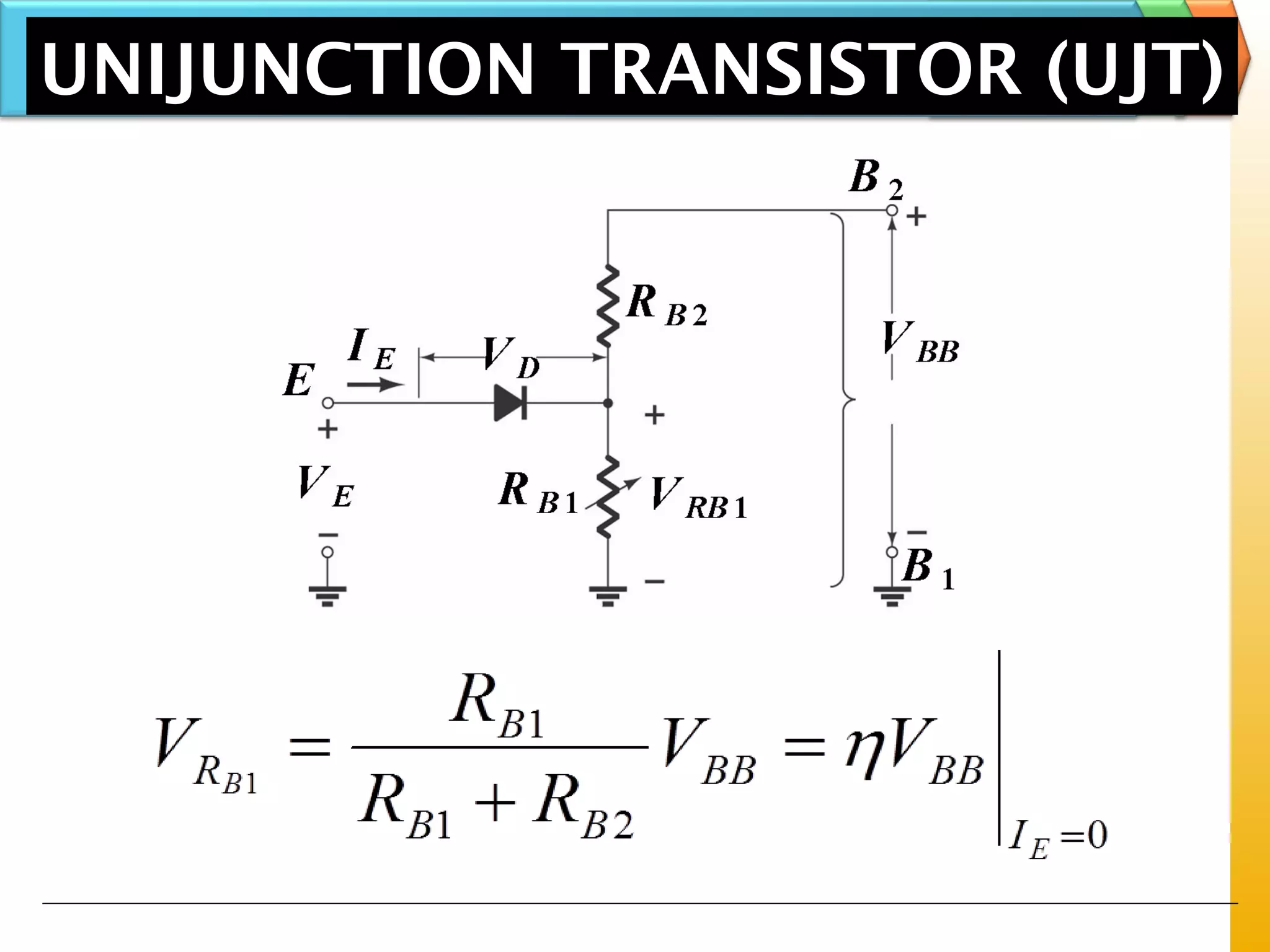 UNIJUNCTION TRANSISTOR (UJT)
 
