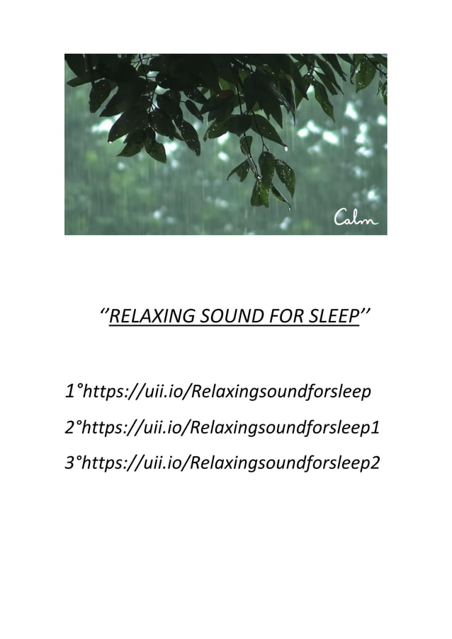 TOP RELAXING SOUND FOR SLEEP PDF