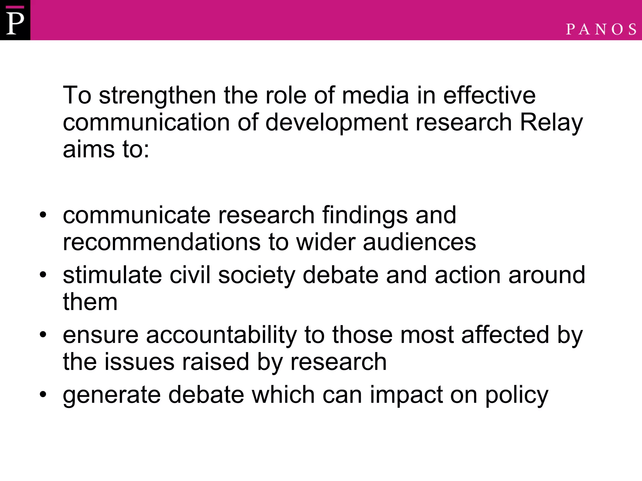 Communicating research through the media