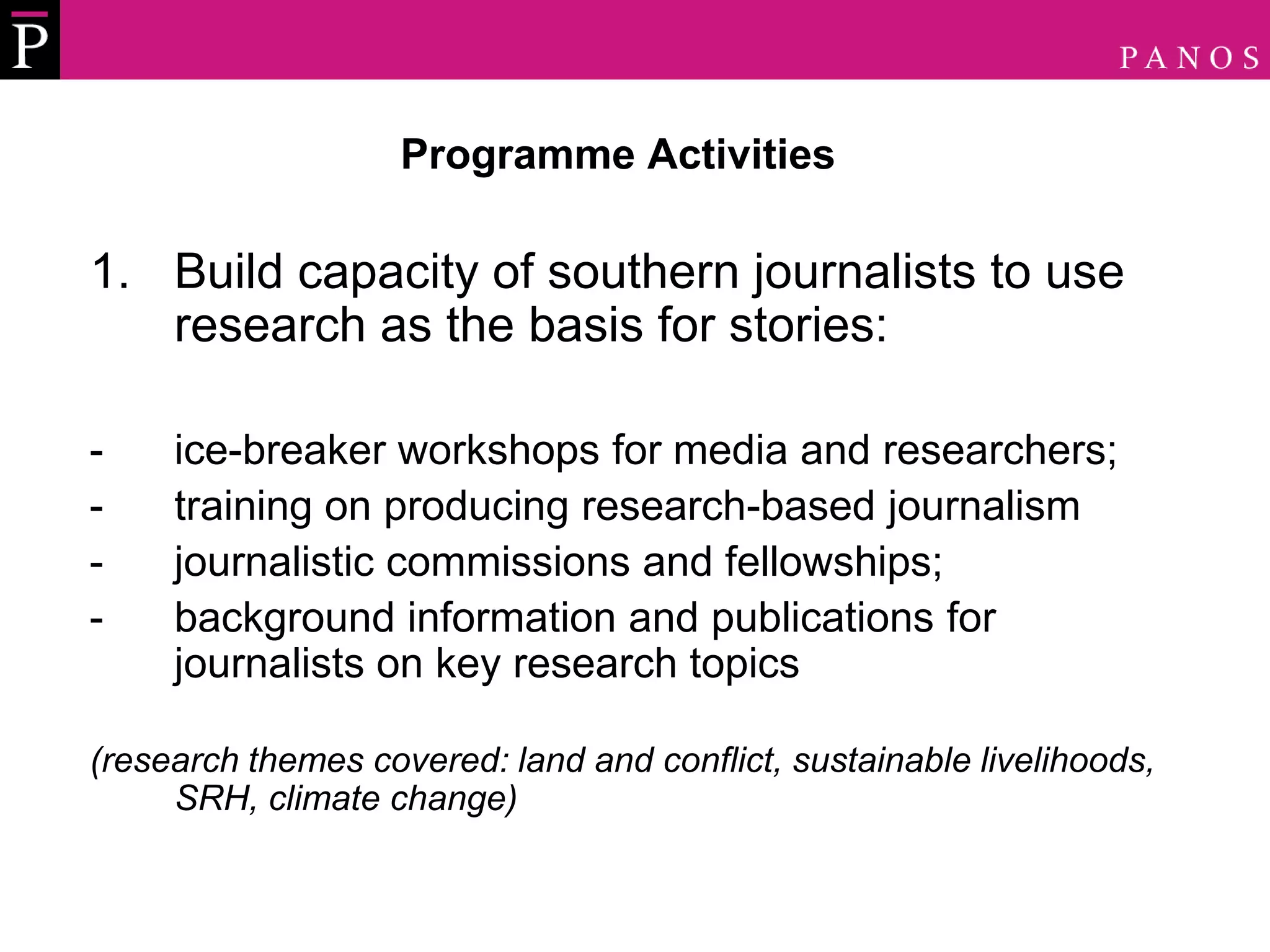 Communicating research through the media