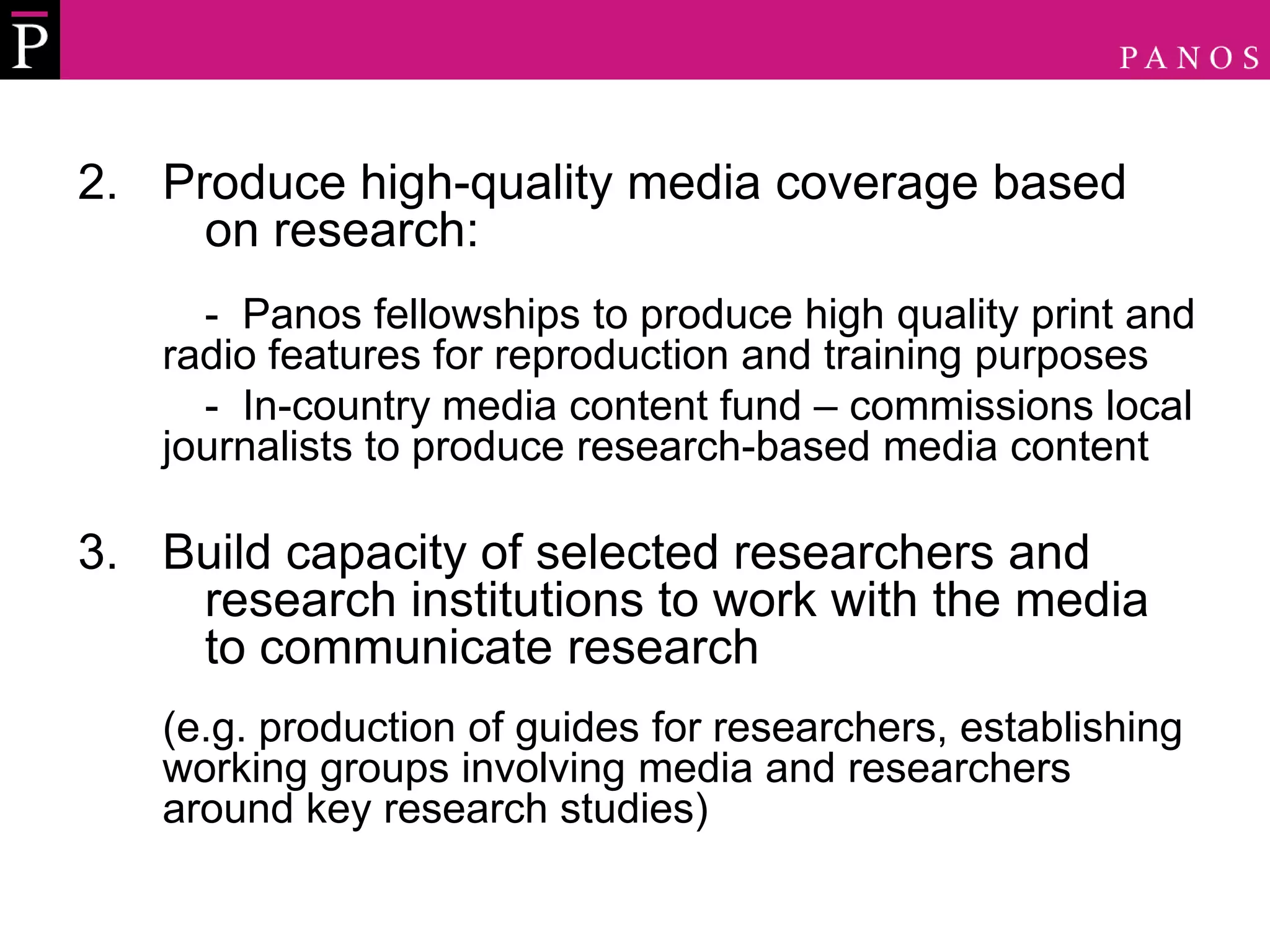 Communicating research through the media
