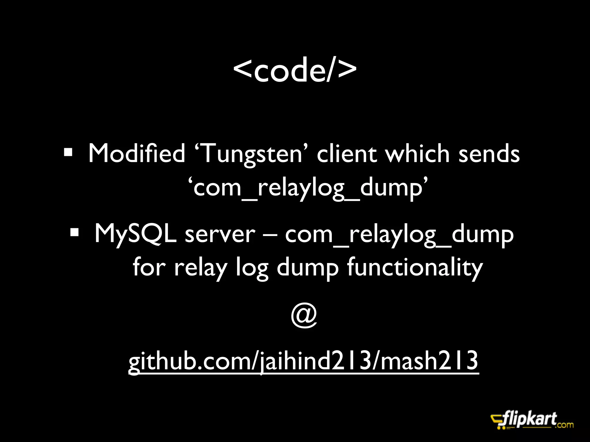 Mysql Relay log - the unsung hero | PPT