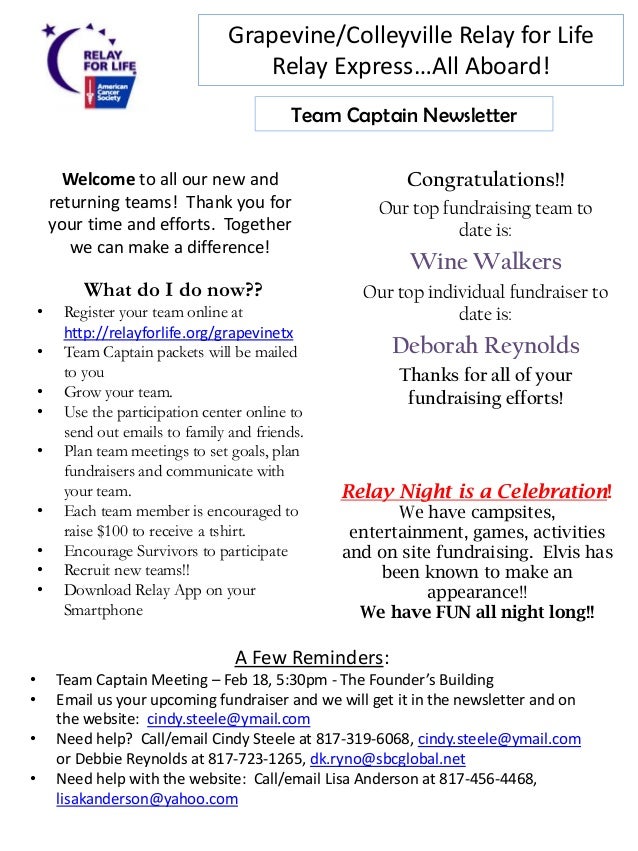 Relay Newsletter 1