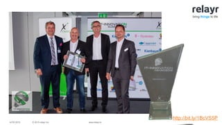 © 2015 relayr Inc.IoTW 2015 www.relayr.io
bring things to life
http://bit.ly/1BcVS5P
 