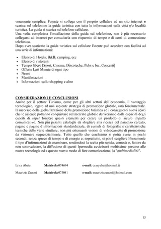 Relazione Comunicazione Multimediale