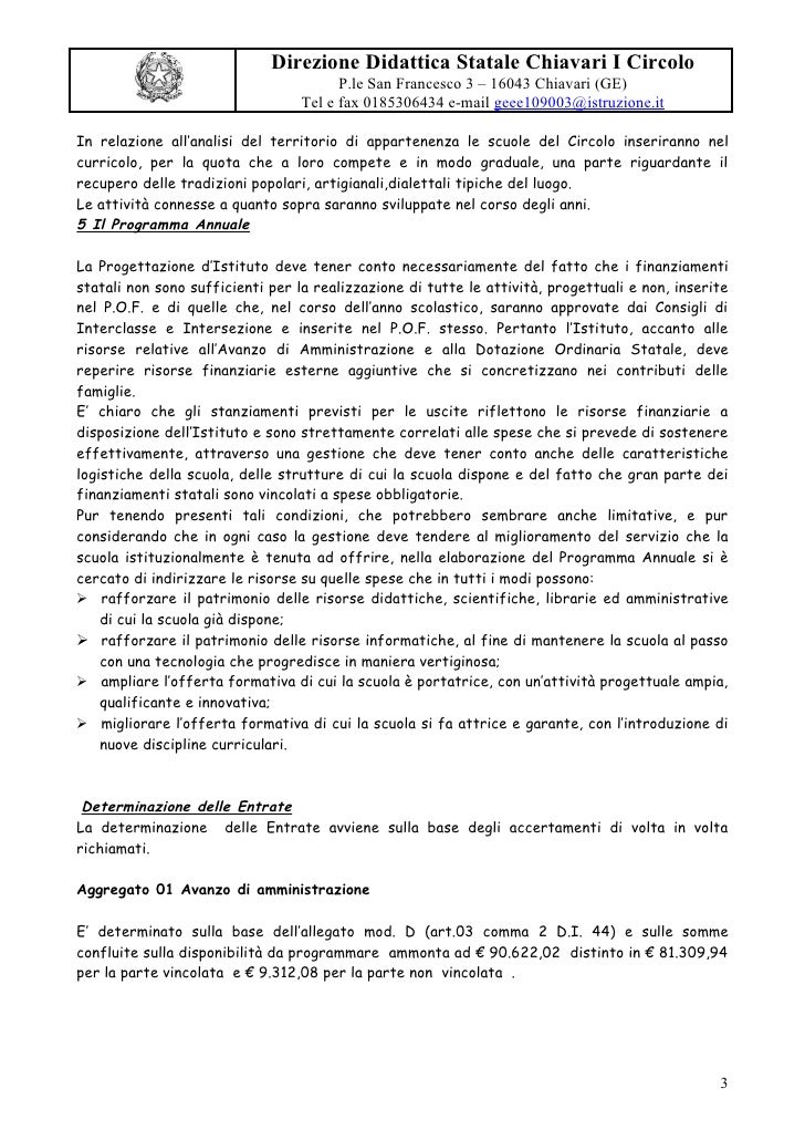 relazione al conto annuale