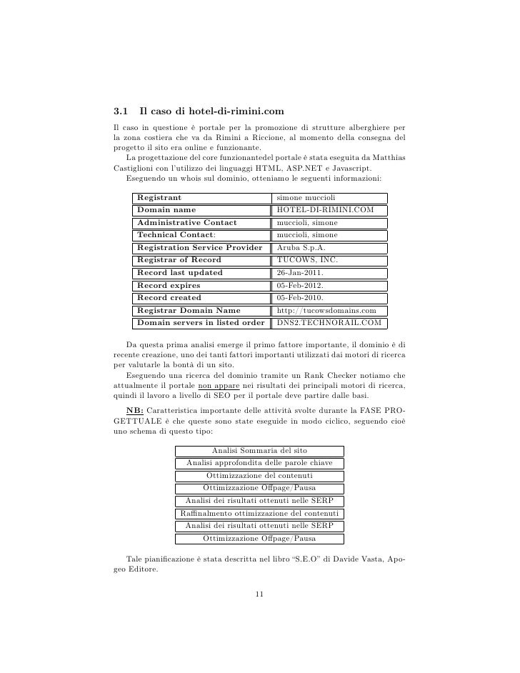 Tirocinio In English
