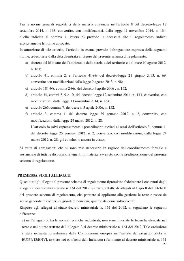 Relazione illustrativa dpr terre e rocce da scavo 2016