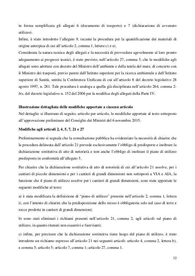 Relazione Illustrativa Dpr Terre E Rocce Da Scavo 2016