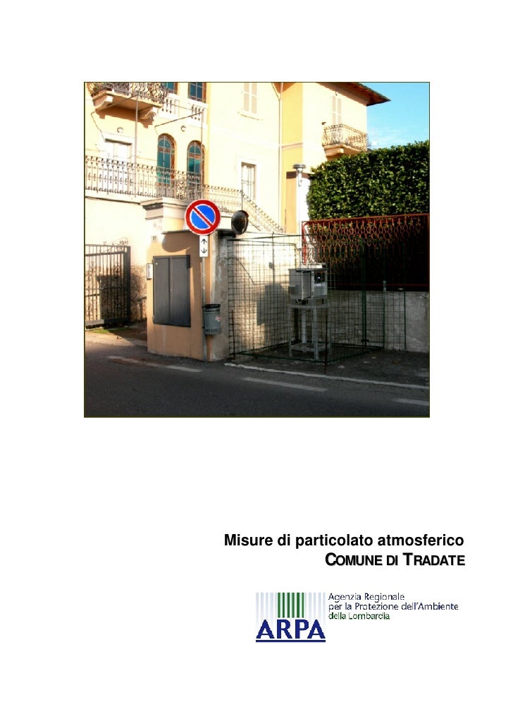 Misure di particolato atmosferico             COMUNE DI TRADATE 