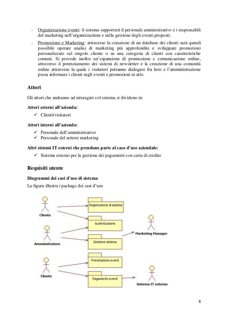 Analisi dei requisiti per un sistema informativo per la prenotazione Analisi dei requisiti per un sistema informativo per la prenotazione