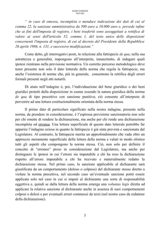 Relazione rettifica errori materiali dichiarazioni Bersani