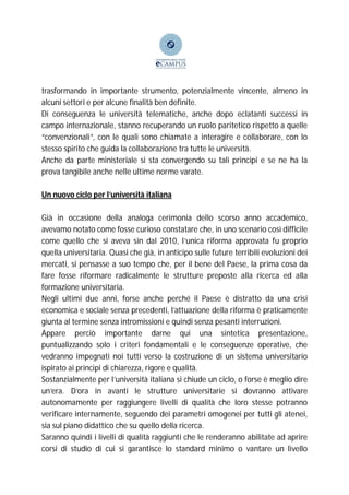 Relazione rettore eCampus 2012-2013