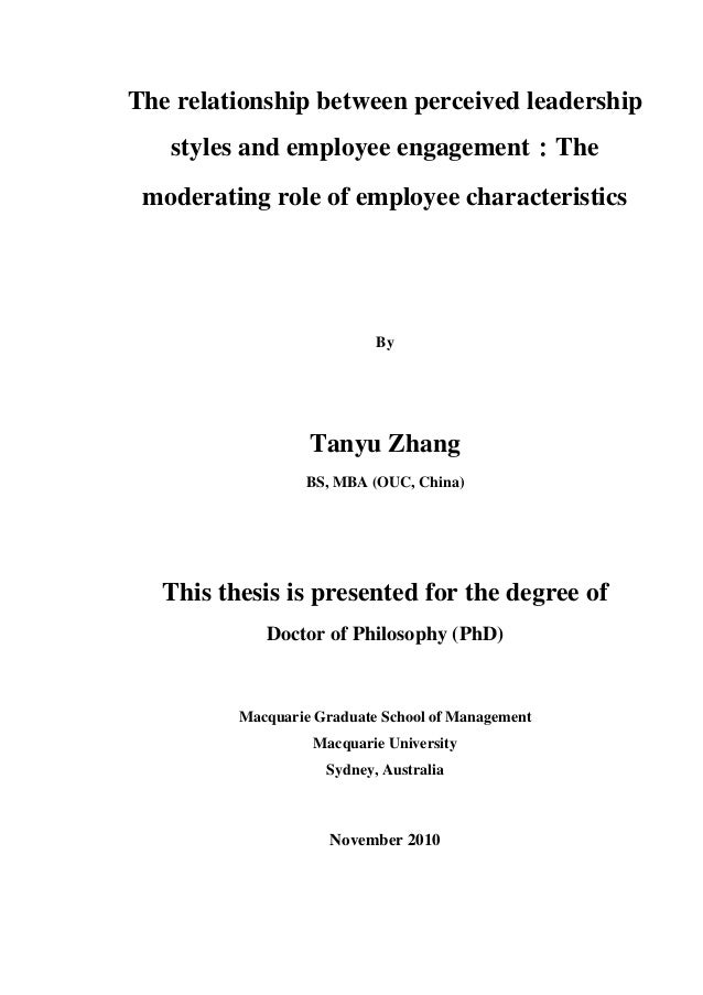 phd thesis about leadership