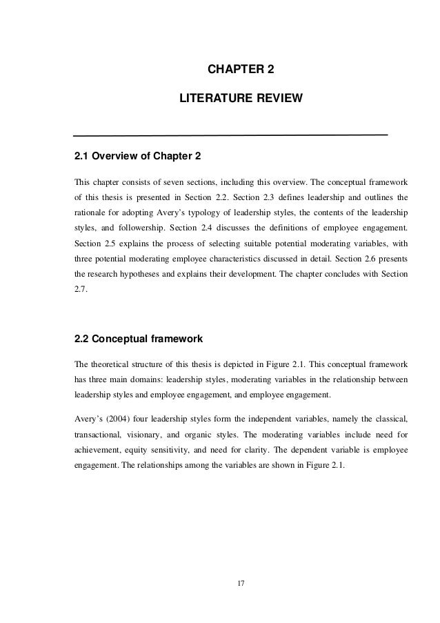 chapter 2 literature review and theoretical framework