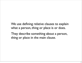 Defining Relative Clauses | PDF
