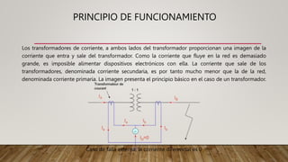 PRINCIPIO DE FUNCIONAMIENTO
Los transformadores de corriente, a ambos lados del transformador proporcionan una imagen de l...