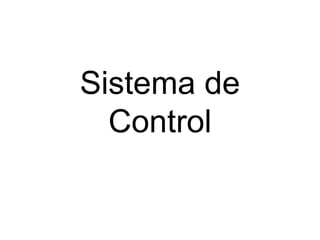 Sistema de Control 