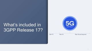 Accelerating our 5G future: a first look at 3GPP Rel-17 and beyond | PDF