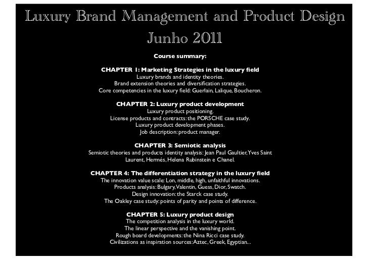 Luxury Brand Management Courses