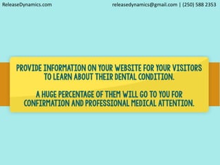 ReleaseDynamics.com releasedynamics@gmail.com | (250) 588 2353 
 