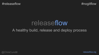 releaseflow
A healthy build, release and deploy process
releaseflow.org@ChrisCundill
#nogitflow#releaseflow
 